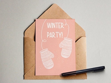 "Winter-Party" Grußkarte Postkarte -