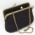 ZOE - Handmade in Italy - Handtasche elegant. Schwarz. Evening black clutch purse with golden vintage kiss clasp. -